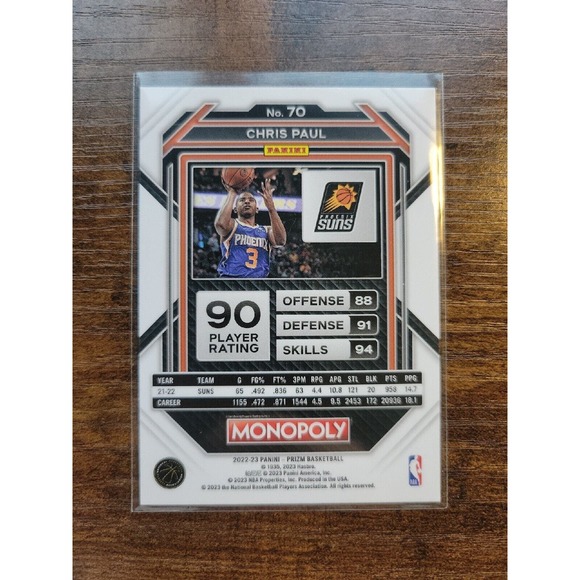 2022-2023 Panini Prizm Monopoly #70 Chris Paul - Phoenix Suns - Fresh Pull - Picture 2 of 2